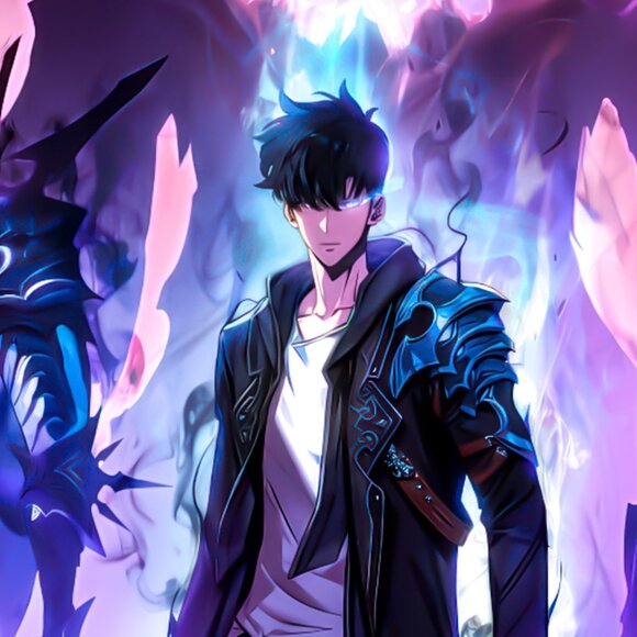 Solo Leveling Anime Sung JinWoo Shadow Monarch Glossy Wall Art Metal Sign 10x14" - Picture 2 of 2